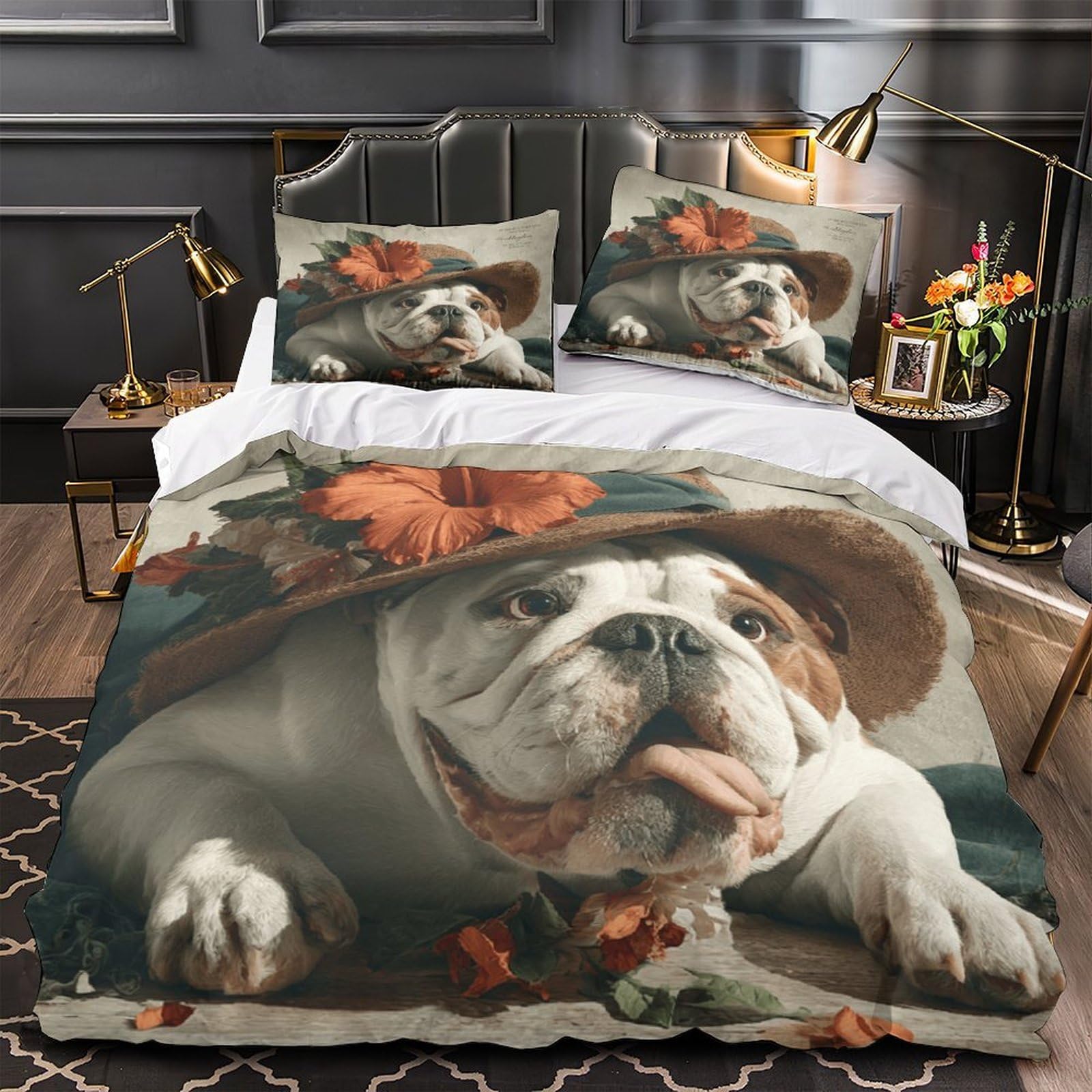 Housse de couette Bouddha 220x240 parure de lit imprimé 3D microfibre respirante lit King