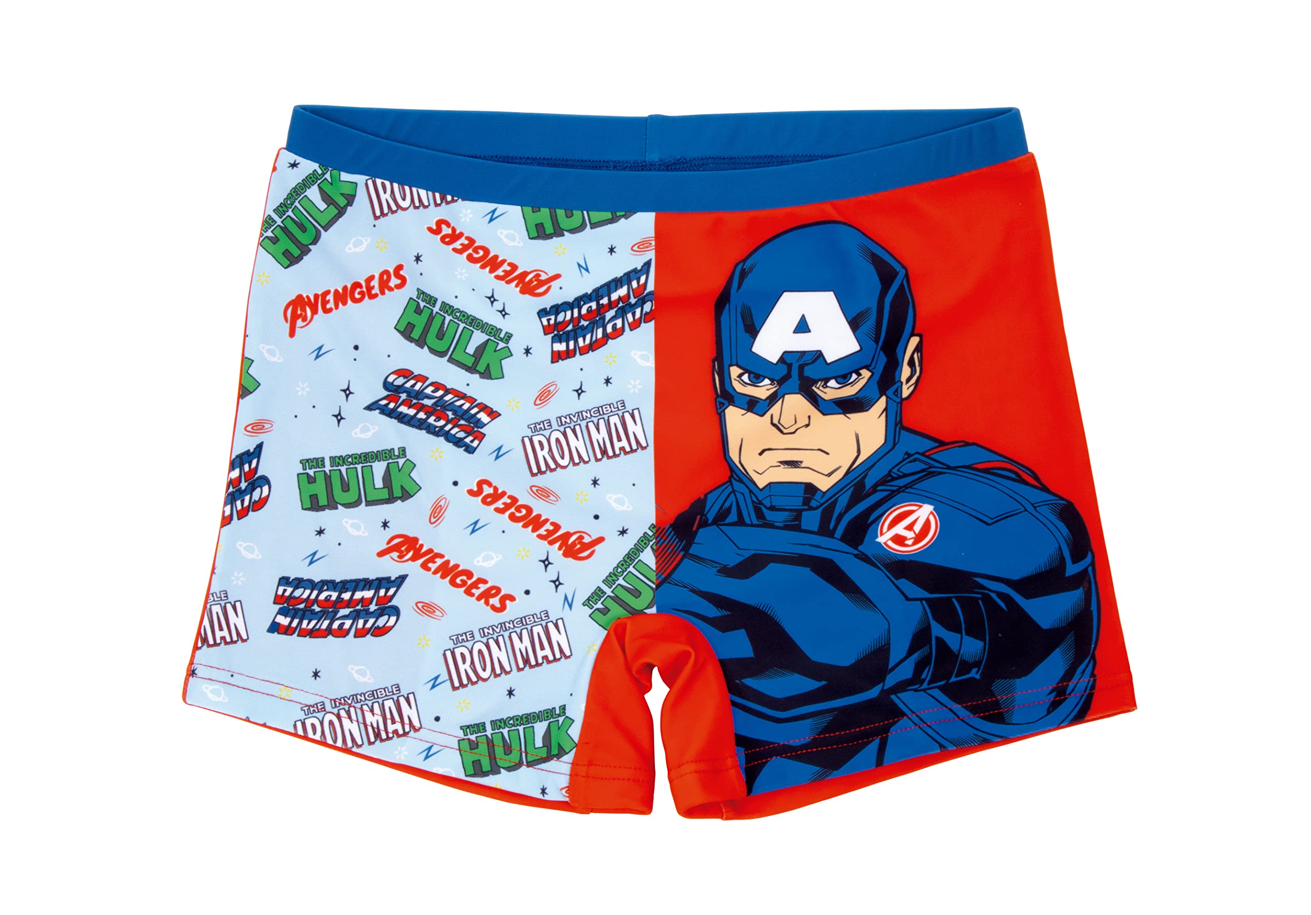 Costume Da Bagno Marvel Avengers Per Ragazzi – Iron Man E Captain America, Pantaloncini Asciugatura Rapida - 6