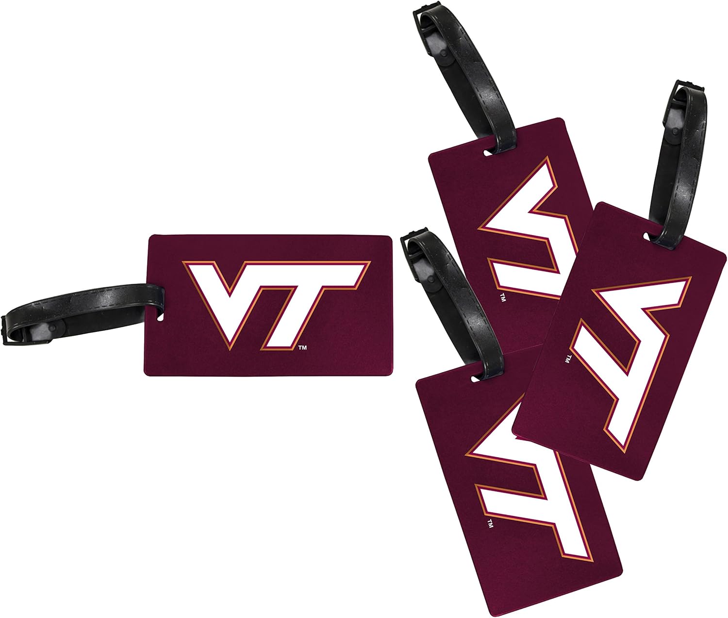 Virginia VT Hokies Luggage Tag 4-Pack Officially Licensed Collegiate Product