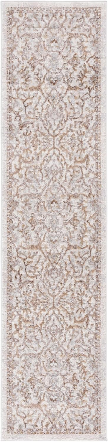 SAFAVIEH Palma Collection Runner Rug - 2 'x 11', Beige & Brown, Non-Shedding & Easy Care, Ideal for High Traffic Areas in Living Room, Bedroom, Dining (PAM336B-211)