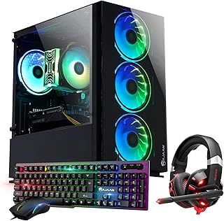 HAJAAN Breeze Gaming Desktop Tower PC - Intel Core i3-10100F Processor 3.6GHz, 16GB DDR4 RAM, 2TB SSD, WiFi Windows 11 Pro (Nvidia GeForce GTX 1650 4GB)