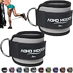 AOHO MOOON (Pair) Comfortable Adjustable Ankle Straps for Cable Machines Women, Gym Workout Leg Strap, Ankle Cuffs for Glute Workouts, Foot Straps for Kickback