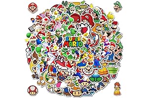 100 Pcs Cartoon Mario Stickers for Kids