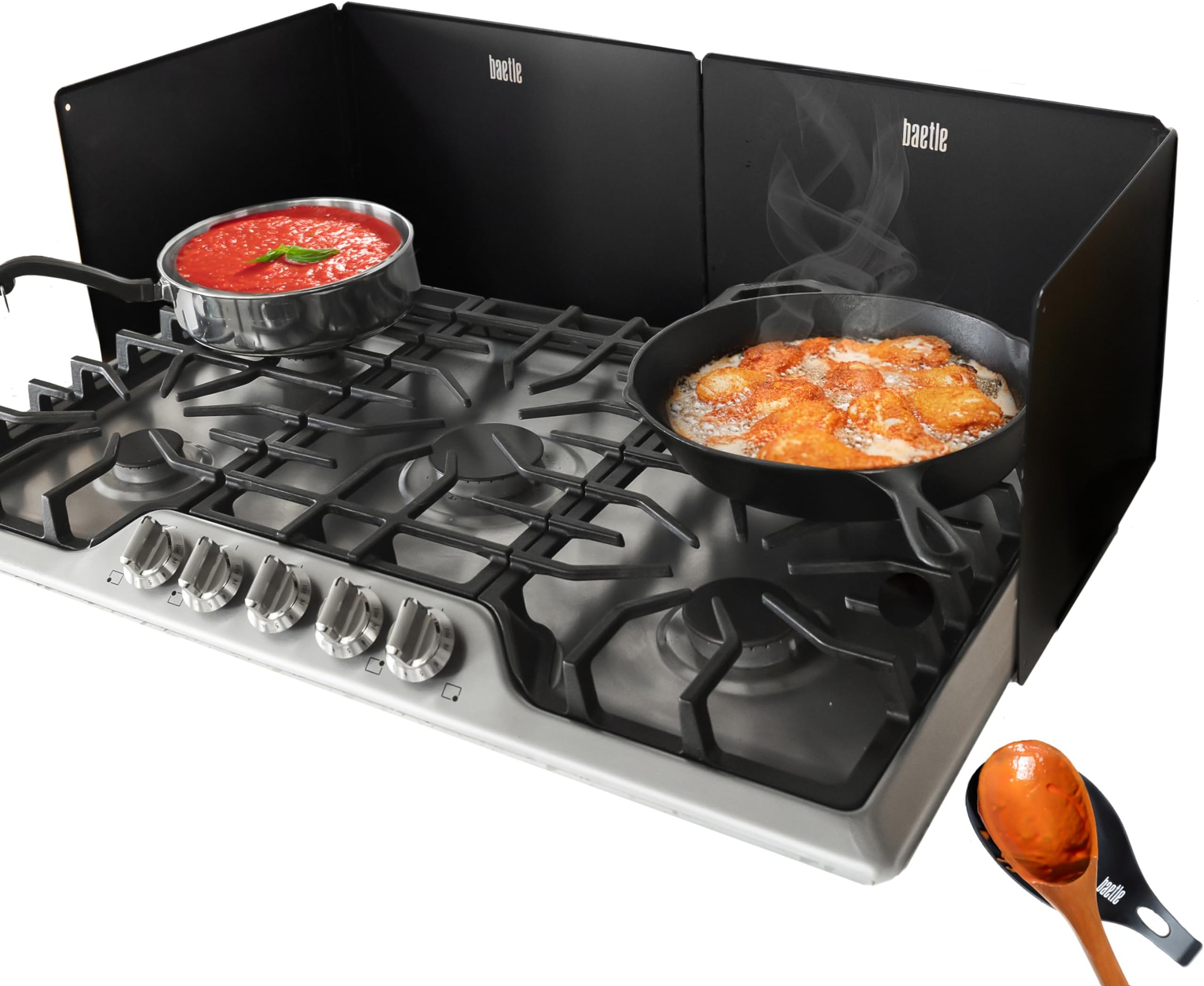 Alipis Splatter Guard for Frying, 2 Sided Foldable Grease