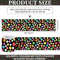 Vista 48 de Zonon 65 Feet Bulletin Board Borders Black and White Polka Dots Striped Grid Borders Decorative Straight Scalloped Wavy Rolled Trim Classroom Back