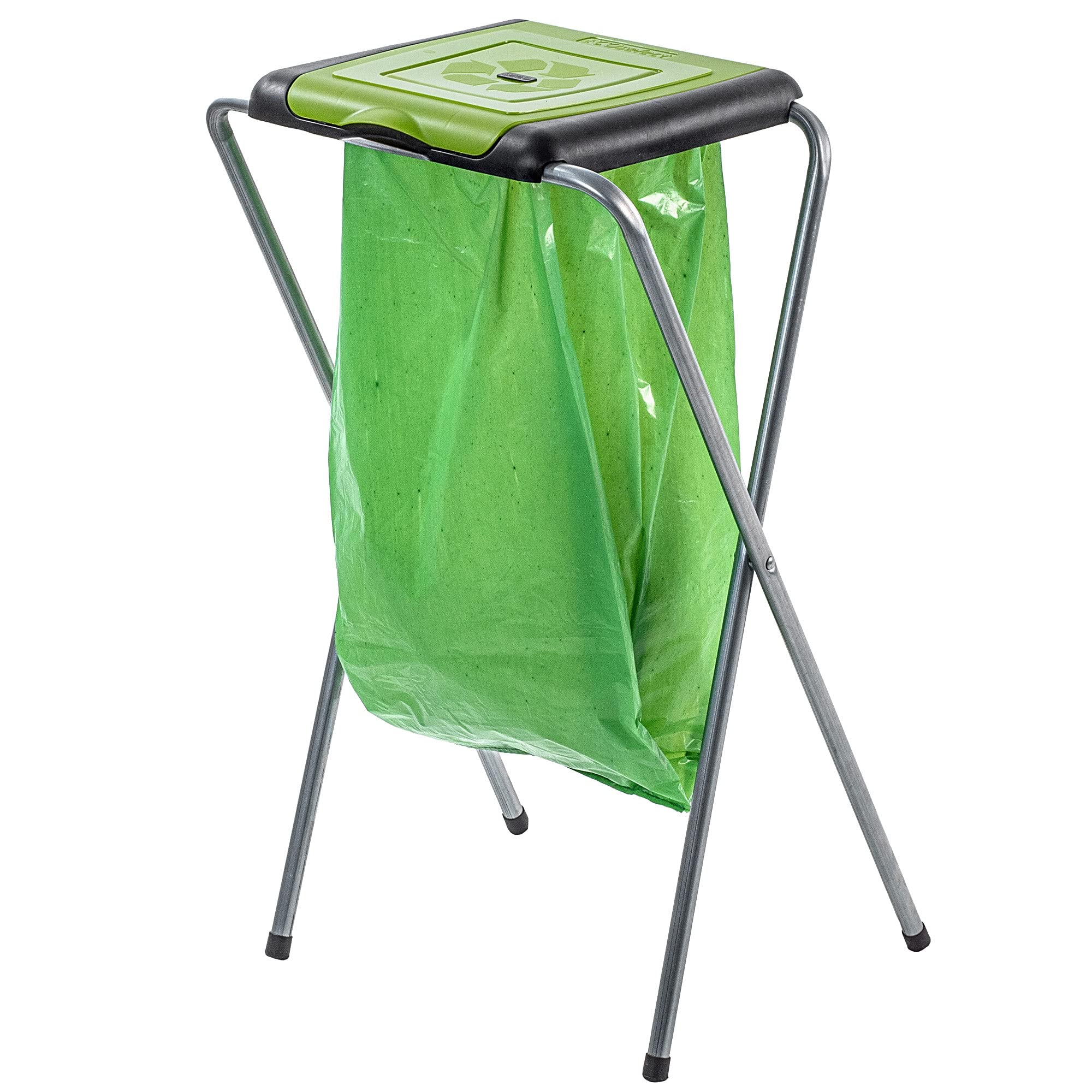 KADAX Porte-Sacs Poubelle pour Intérieur et Extérieur, Support Pratique et Efficace pour les Sacs de Recyclage, Facilitant la Gestion des Déchets (Vert)