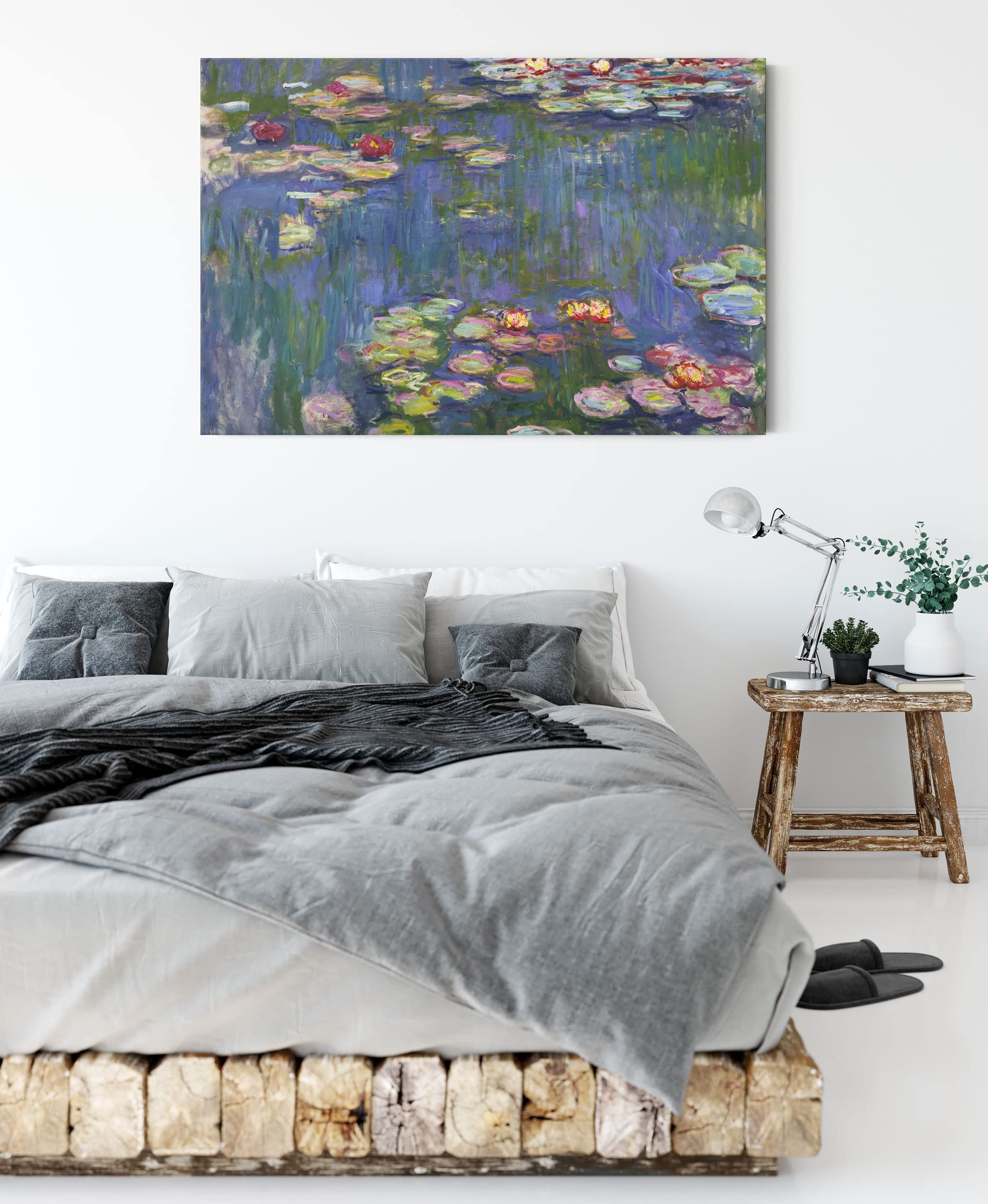 Leinwandbild Claude Monet – Seerosen V, 100x70 Cm – Fertig Auf Keilrahmen Gespannt – Made In Germany