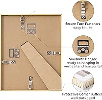 Vista 684 de Fun Memories Portarretratos de metal de 16 x 20 pulgadas con paspartú de 11 x 14 pulgadas, acabado de aluminio cepillado, parte delantera de vidrio
