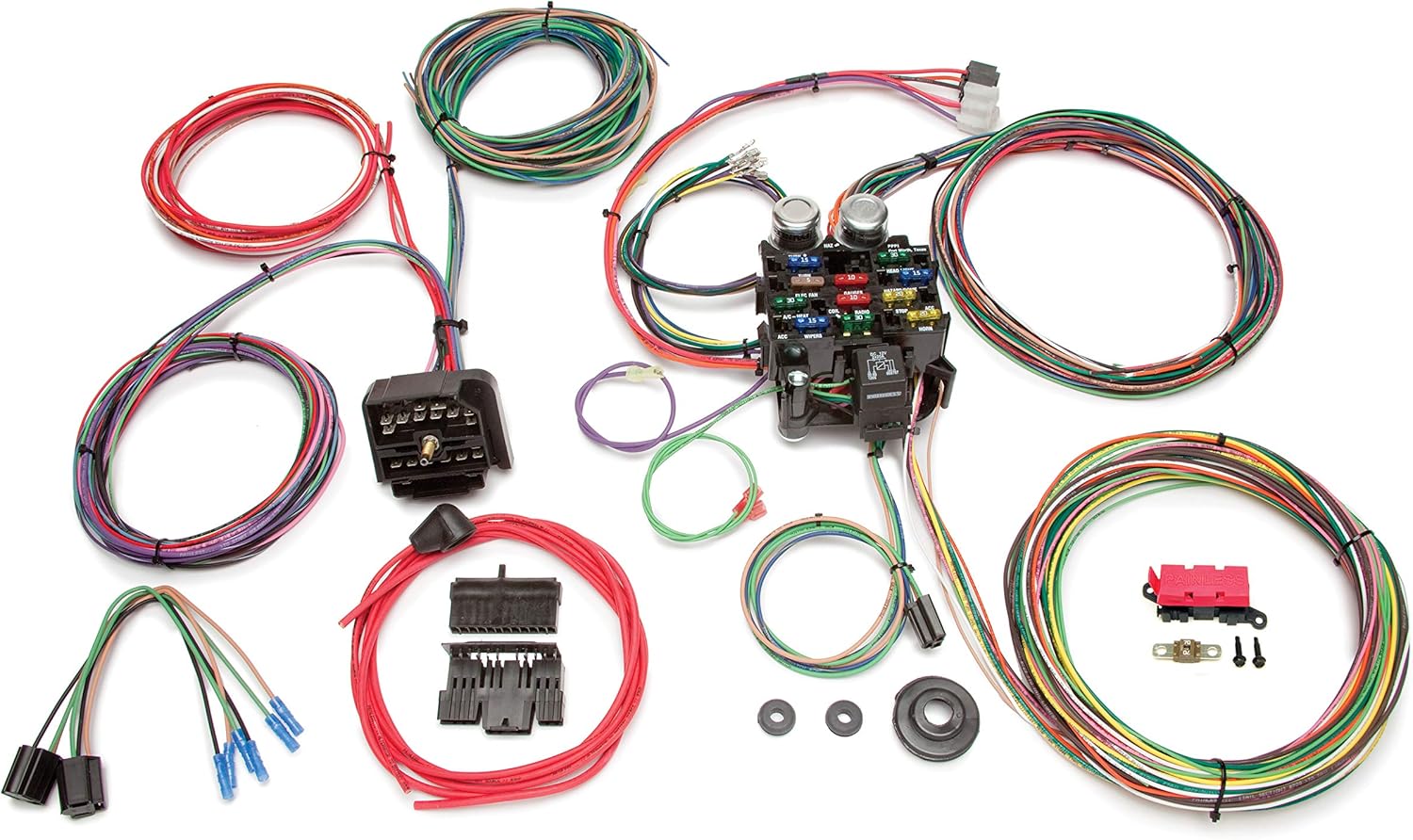Painless Performance 10106 Classic Customizable Chassis Harness for 1976-1986 Jeep CJ - 22 Circuits : Automotive