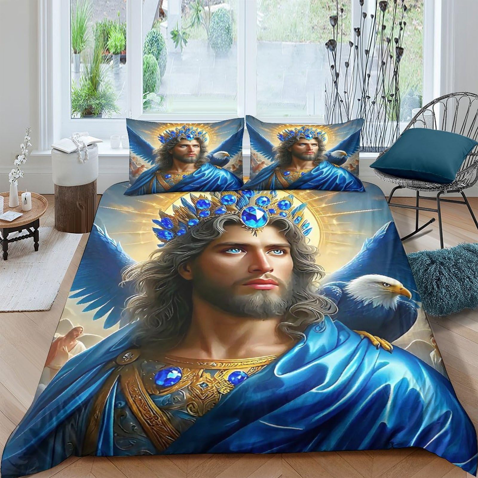 Housse de couette 200x200cm zippée pour un lit double facile à border