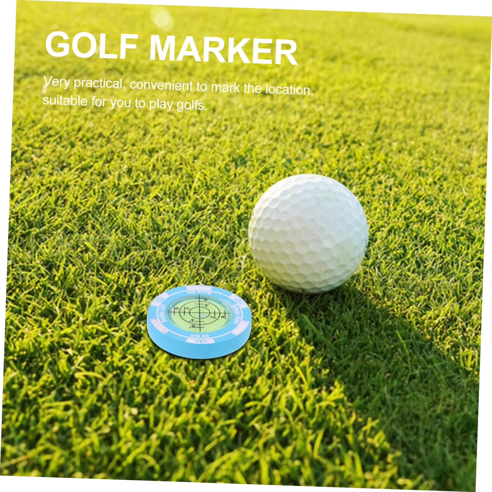 BESPORTBLE Golf Waage Golf-Putting-Hilfe Golfclubs Markierungen Golf-Divot-Tool Vorlage Zur Markierung Von Golfbällen Golf-ausrichtungsstäbe Golfzähler Ballmarker Golf Zinklegierung Sky-Blue