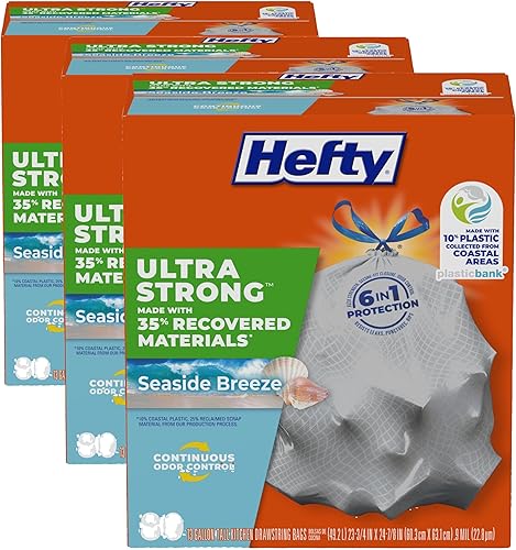 Miniatura 62 de Hefty - Bolsas para Basura Para Cocina, Altas, Ultra Fuertes, Aroma a Lavanda y Vainilla Dulce, 13 Galones, 80
