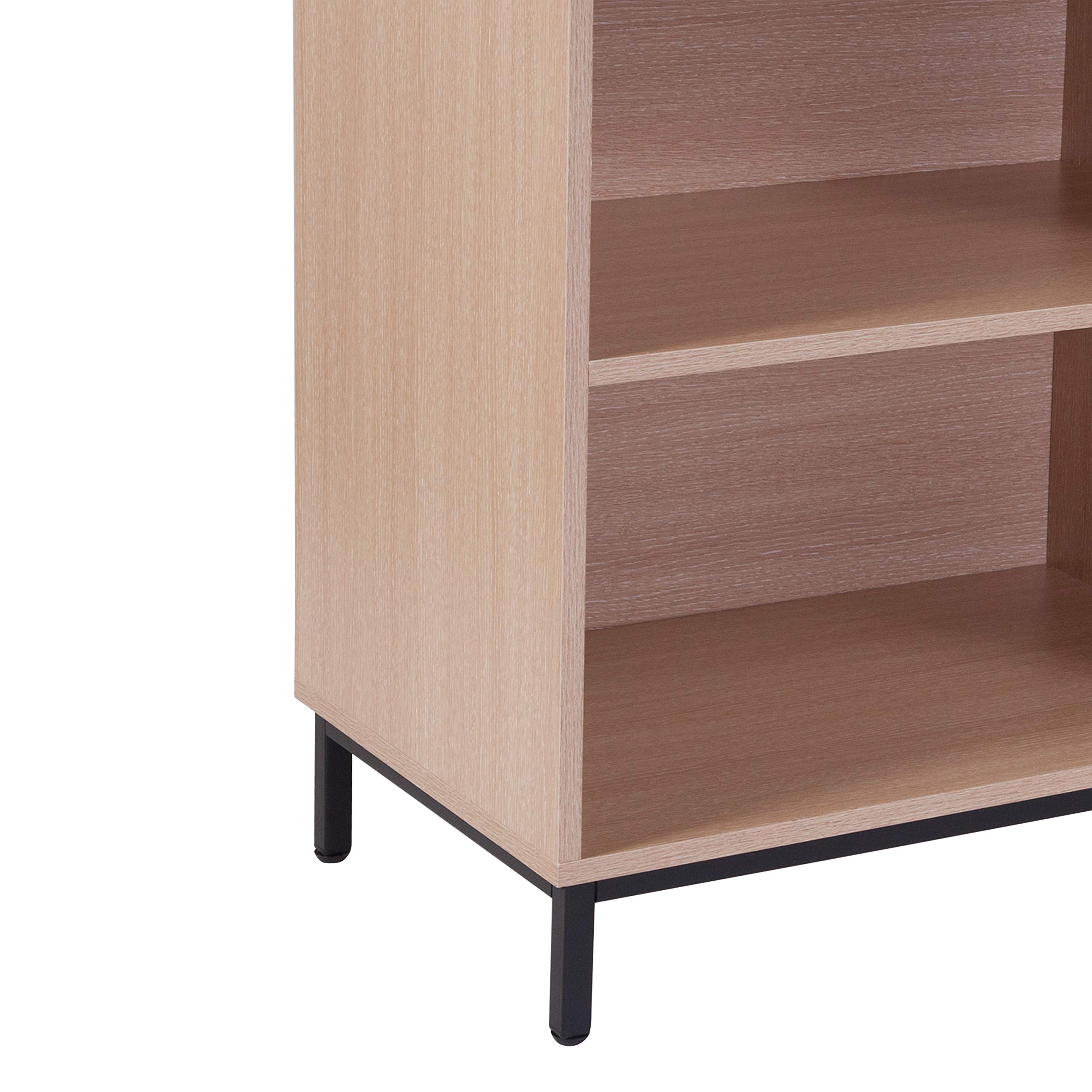 Flash Furniture 4 Shelf Wooden Book Magazine Display Stand 39 716 H x 31 12  W x 11 34 D Natural - Office Depot