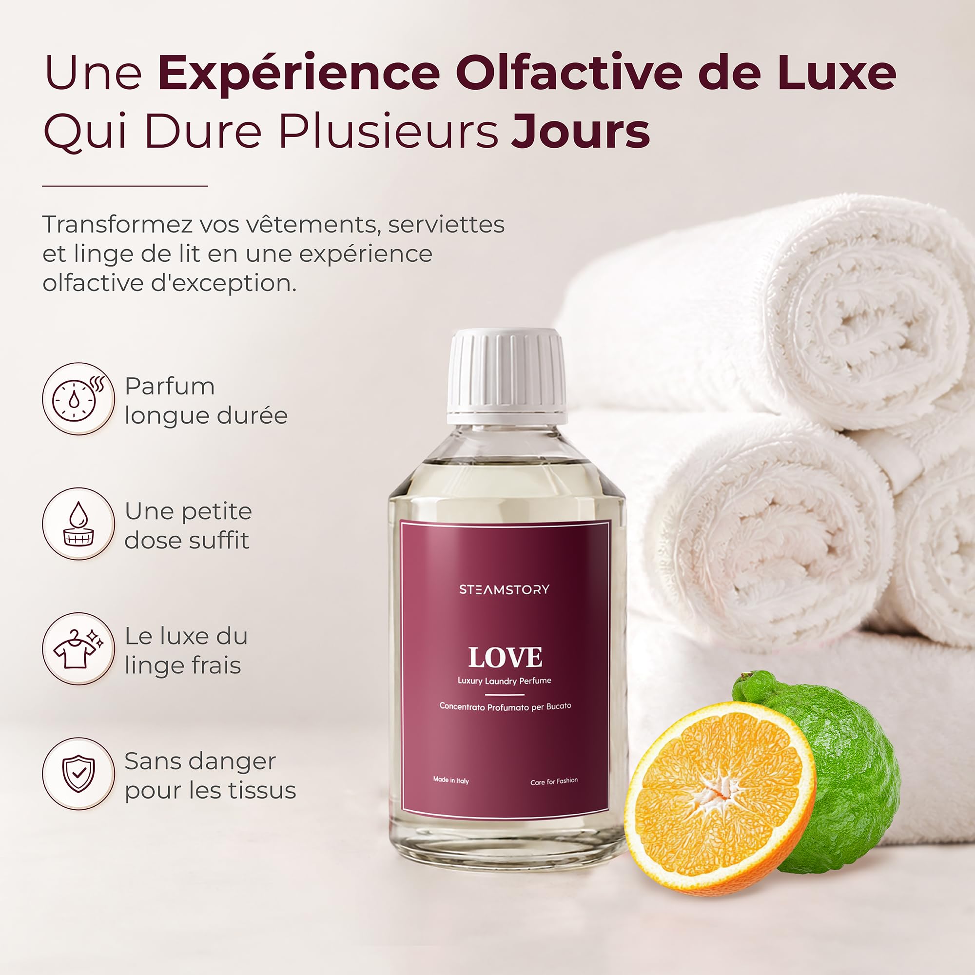Lot de parfums de toilette de luxe Love - Lot de 3 parfums chauds et romantiques avec amour, rubis et marbre - 3 x 250 ml