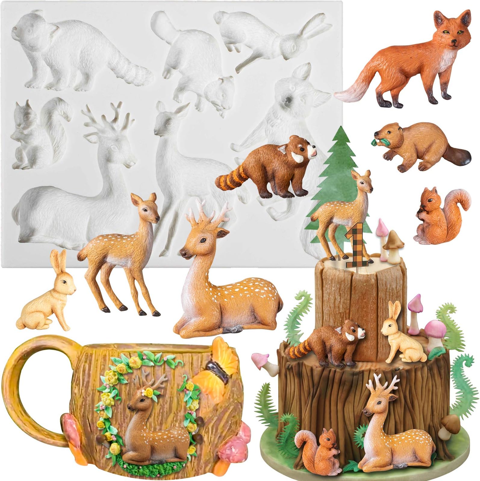 Endangered Animals Sugar Cupcake Toppers - 12 Pack