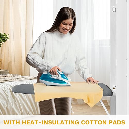 Miniatura 6 de DWVO Armario de tabla de planchar de montaje en pared, armario de almacenamiento con tabla de planchar giratoria de 180, organizador de suministros