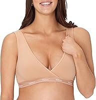 Hanes Women's Maternity Nursing Bralette Bra - Moisture-Wicking, Odor Protection, Easy Pull-On Lounge Comfort