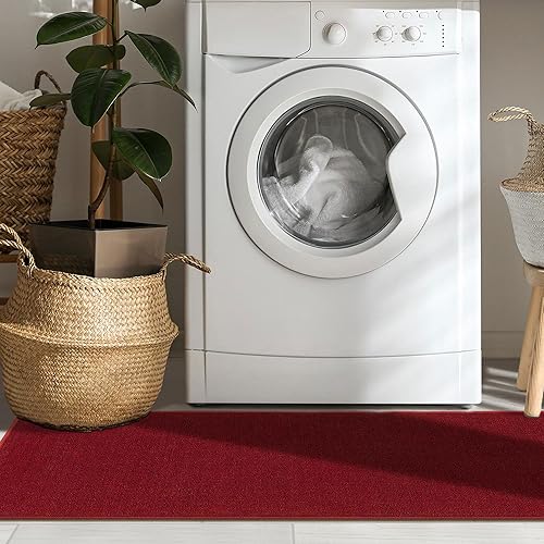 Miniatura 86 de Sweet Home Stores Alfombra lavable antideslizante con parte trasera de goma para cocina, pasillos, baño, entrada, dormitorio, 2 pies 3 pulgadas x 3