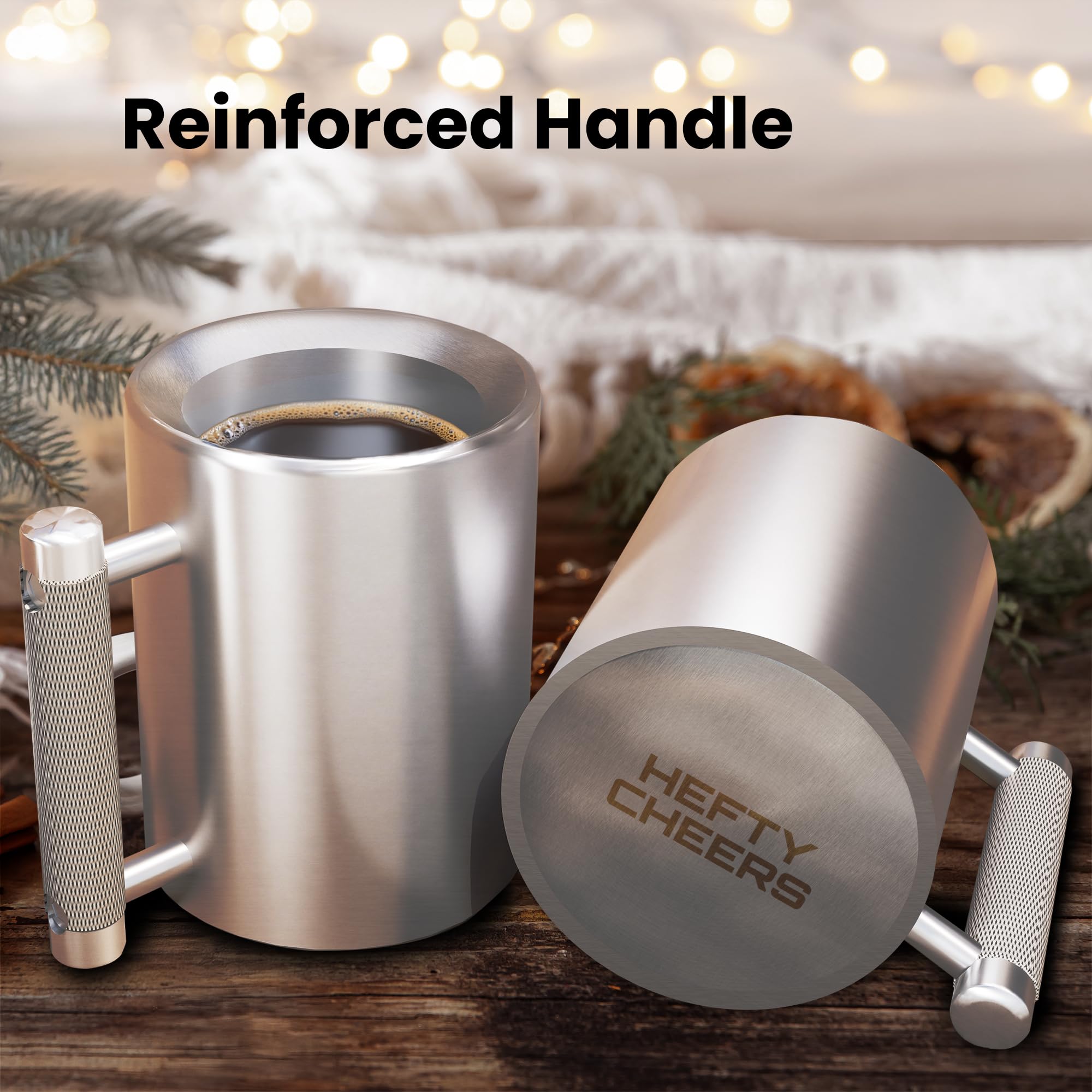 HEFTY CHEERS 18 LBS Weighted Mug, 10 oz Capacity, Funny Dumbbell Heavy Iced Coffee  Mug, Appropriate Adult Gift for Fitness Enthusiasts, Arm Strength Prank  Gift - Stainless Steel Cup (CUP-MUG8000): Buy Online