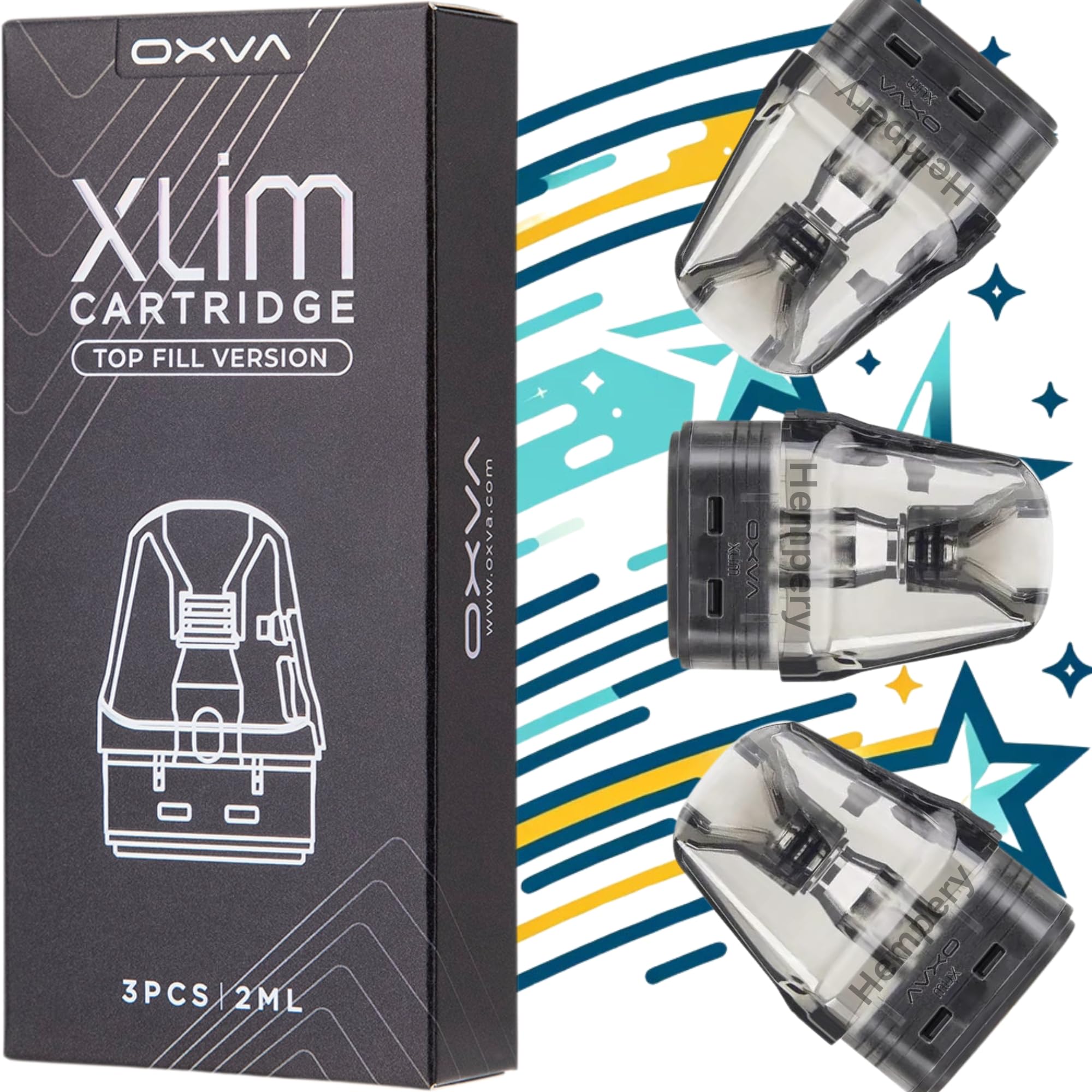 For OXVA Xlim Pro 2 Pods V3 1.2 Oxva Pods Compatible with Oxva Xlim Pro SE SQ GO Dovpo Ayce Kits 2ml Top Filling No Nicotine Replacement Cartridge for E-Cigarettes V3 1.2 Ohm