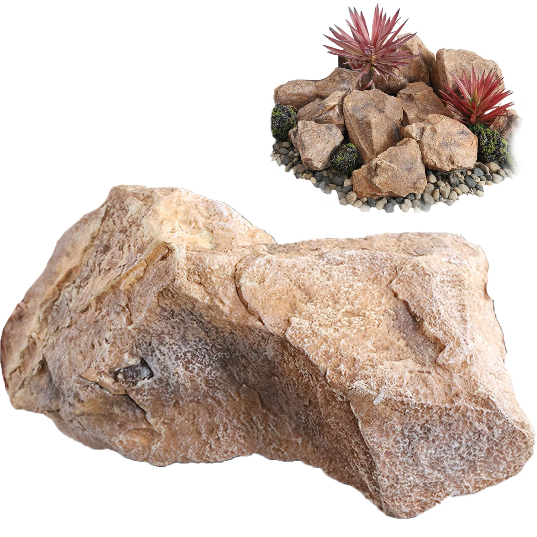 Roche Artificielle En Mousse Grise, Décoration De Jardin