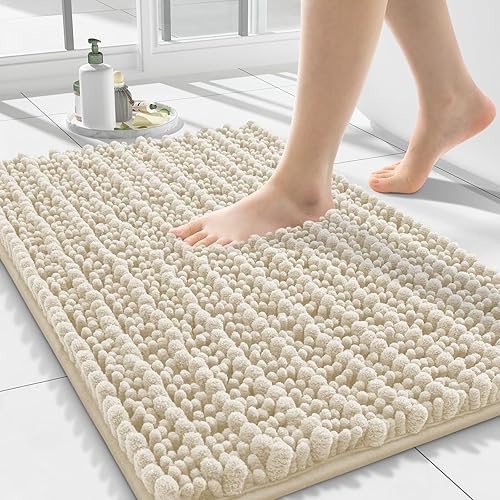 Miniatura 133 de Smiry Alfombras de Baño 24 x 16 pulgadas, Tapetes de Baño de Chenilla Extra Suaves y Absorbentes, Respaldo de Goma Antideslizante, Lavable a Azul