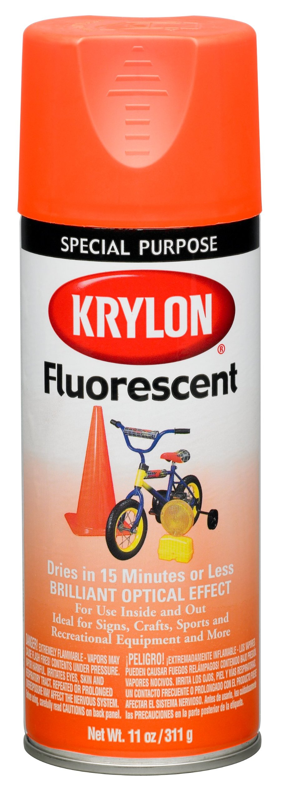 3102-6 PK (K03102007-6 PK) Yellow-Orange Fluorescent Paint - 11 oz. Aerosol, (Case of 6)