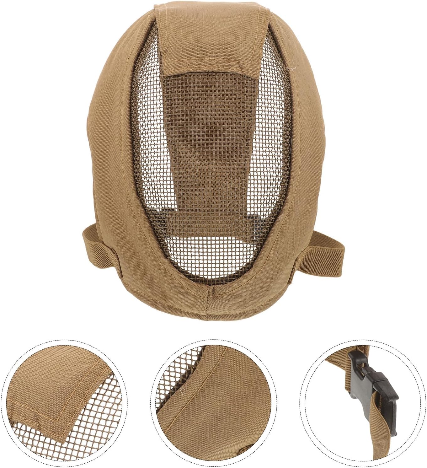 Mesh Full Face Protective Fencing Mask V3 Metal Wire Guard Breathable Outdoor Combat Field Face Cover for Men and Women