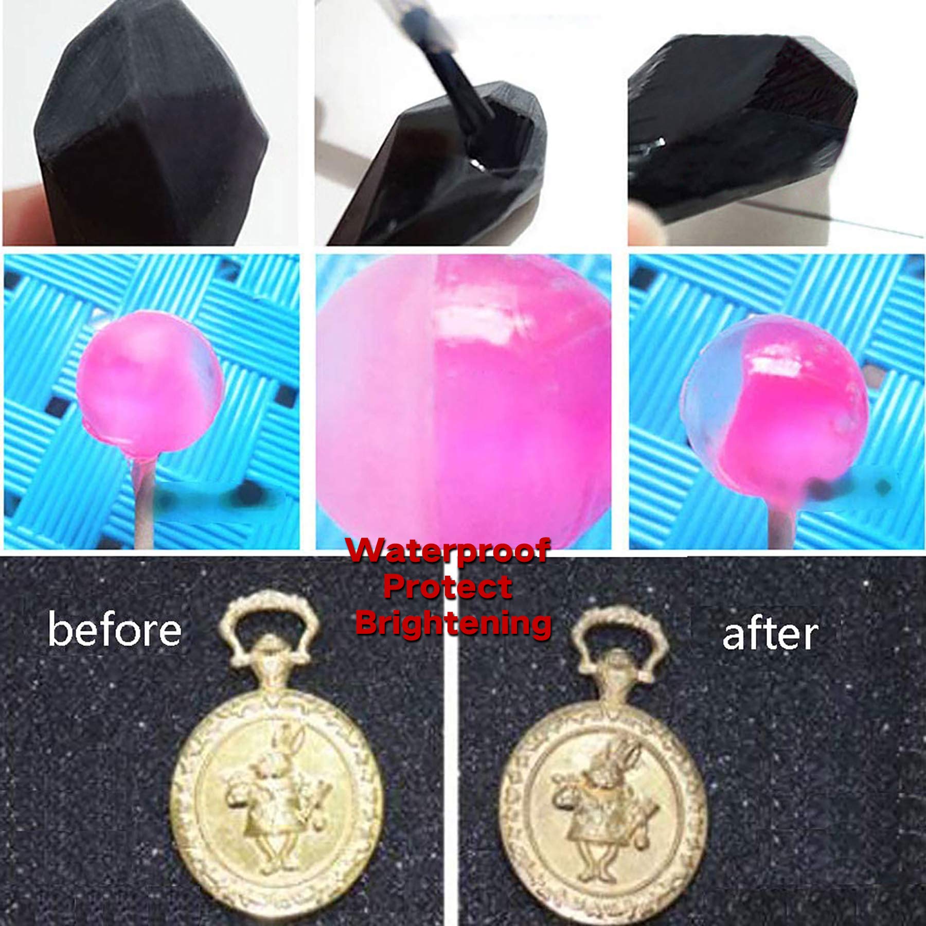 Resina epossidica cristallina duro 500g+30g+15ML Upgrade 1 Minute Quick Cure Lampada inclusa