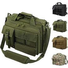 GES 15.6 Inch Tactical Messenger Bag for Men, Military Laptop Briefcase & Computer Shoulder Bag for Work, CollegeGreen