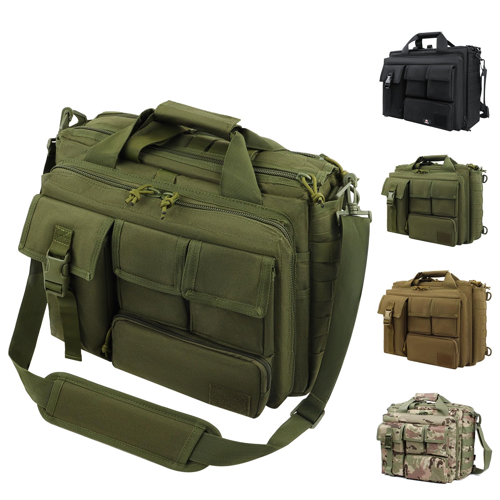 GES Tactical Briefcase, 15.6 Inch Men's Messenger Bag Military Briefcase for Men