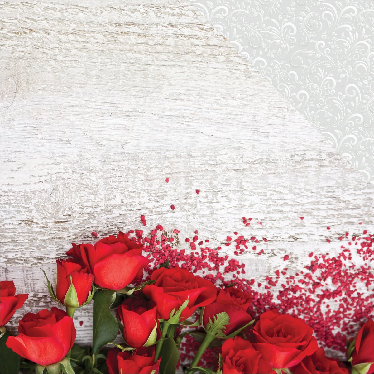 Papier cartonné Wedding Bouquet 30x12 pour scrapbooking de mariage (Lot de 25)