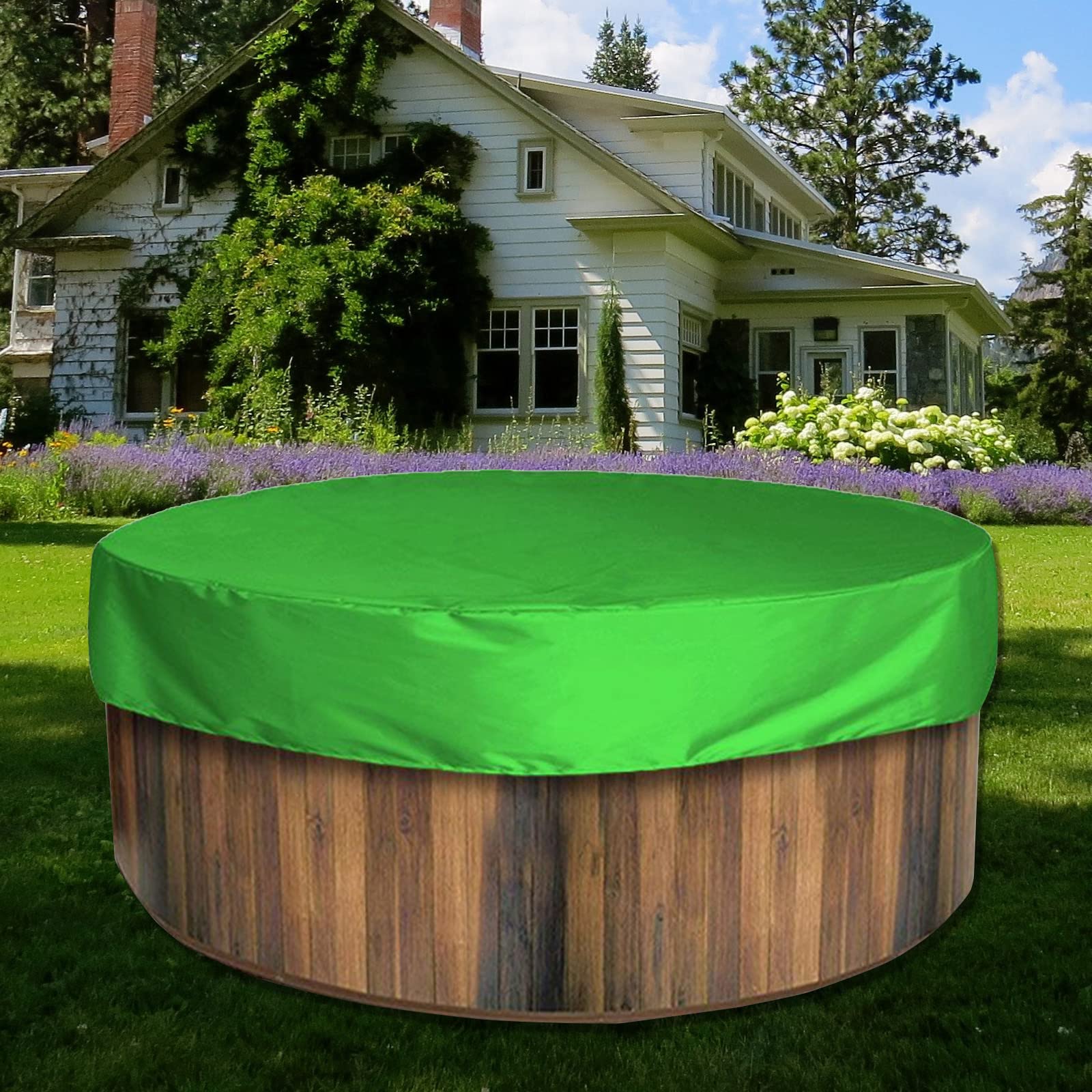 Hot Tub Cover Ronde Outdoor Waterdichte Polyester Outdoor Spa Covers Voor Badkuipbubble Message Spa Outdoor Portable Cnsz