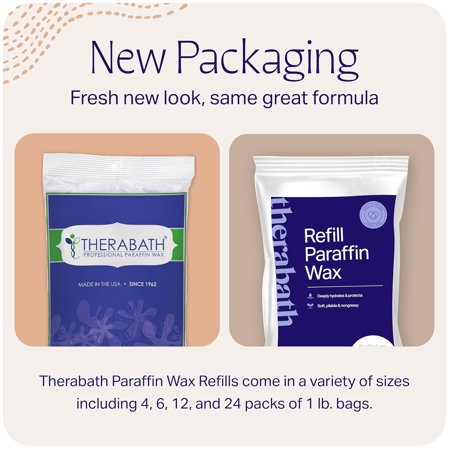 Therabath TheraCOCO Paraffin Wax Refills - Wax Beads - Relieve Arthritis Discomfort, Stiff Muscles & Dry Skin - With Coconut Oil - For Hands, Feet, Body - Hydrates - Made in USA, 24 lb Clearly Coconut