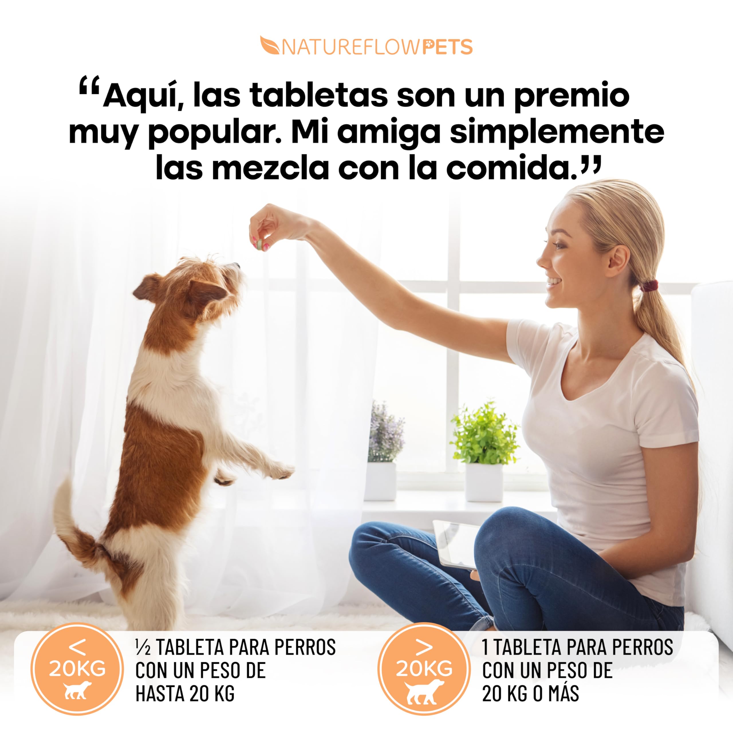 Condroprotector Perros - Suplemento Articulaciones y Cadera con Glucosamina, Condroitina y MSM - 100 Comprimidos - Antiinflamatorio Natural - Made in Germany - Natureflow Pets