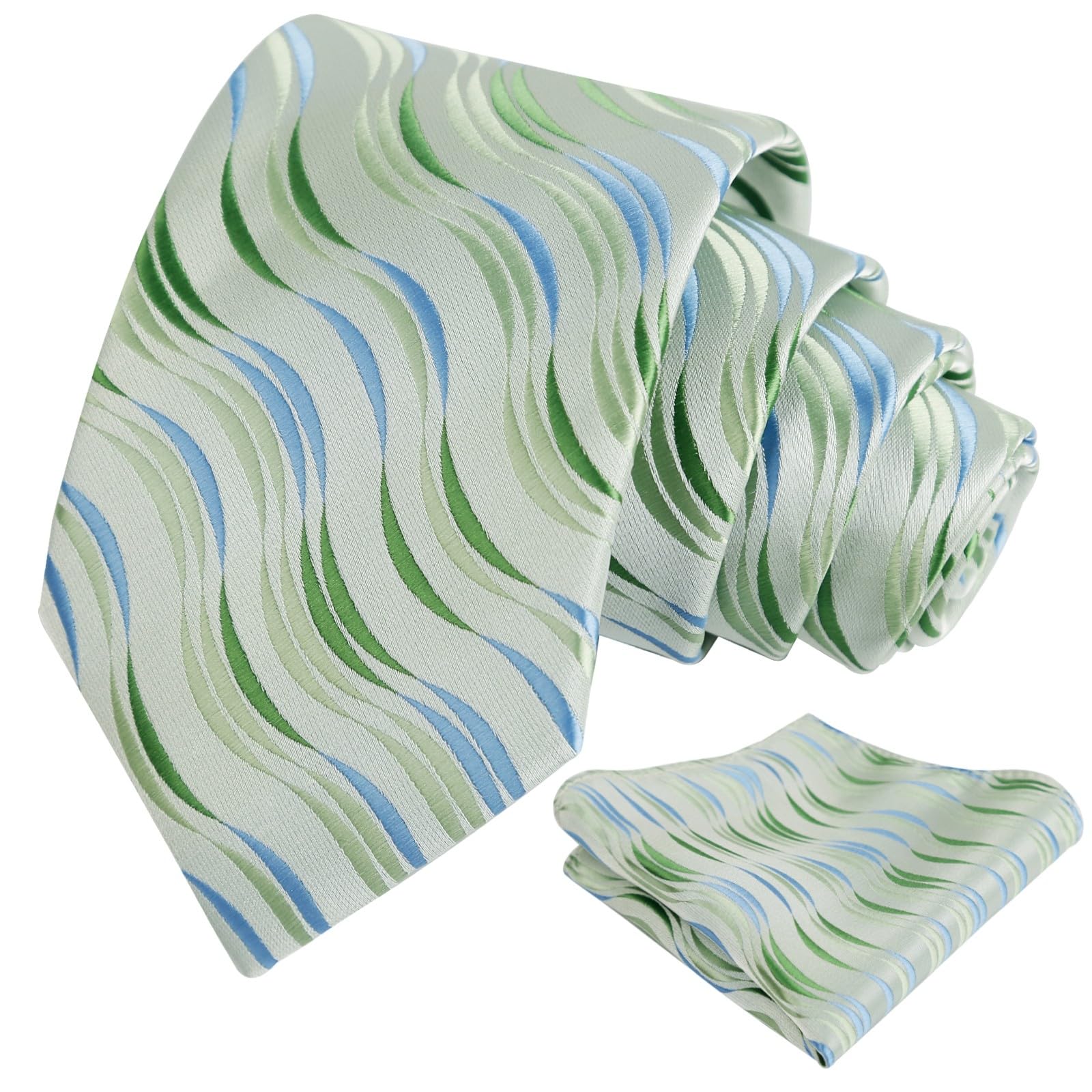 Alizeal Mens 3.15'' Gradient Novelty Tie Set with Pocket Square