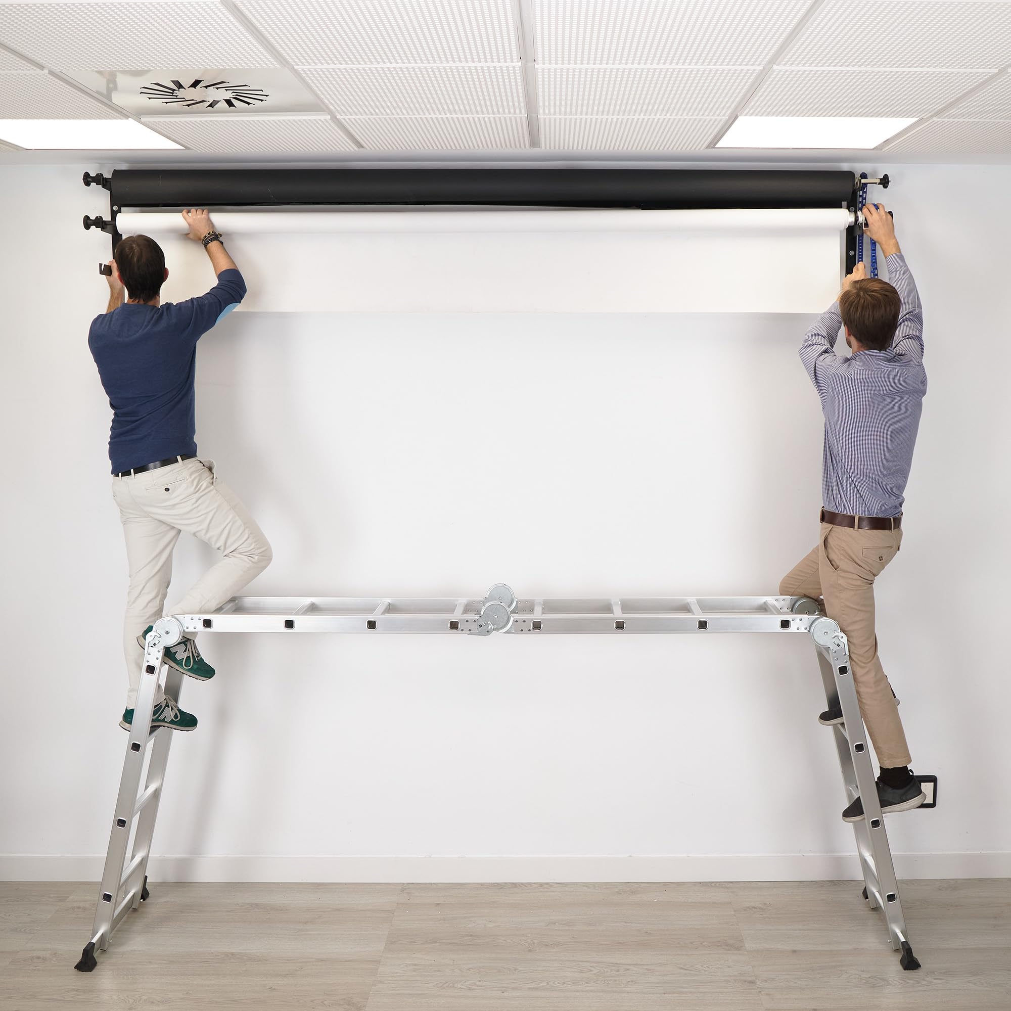 Escalera Multifunción Articulada Plegable de Aluminio de 4x4 hasta 4,70 Metros y hasta 150 kg