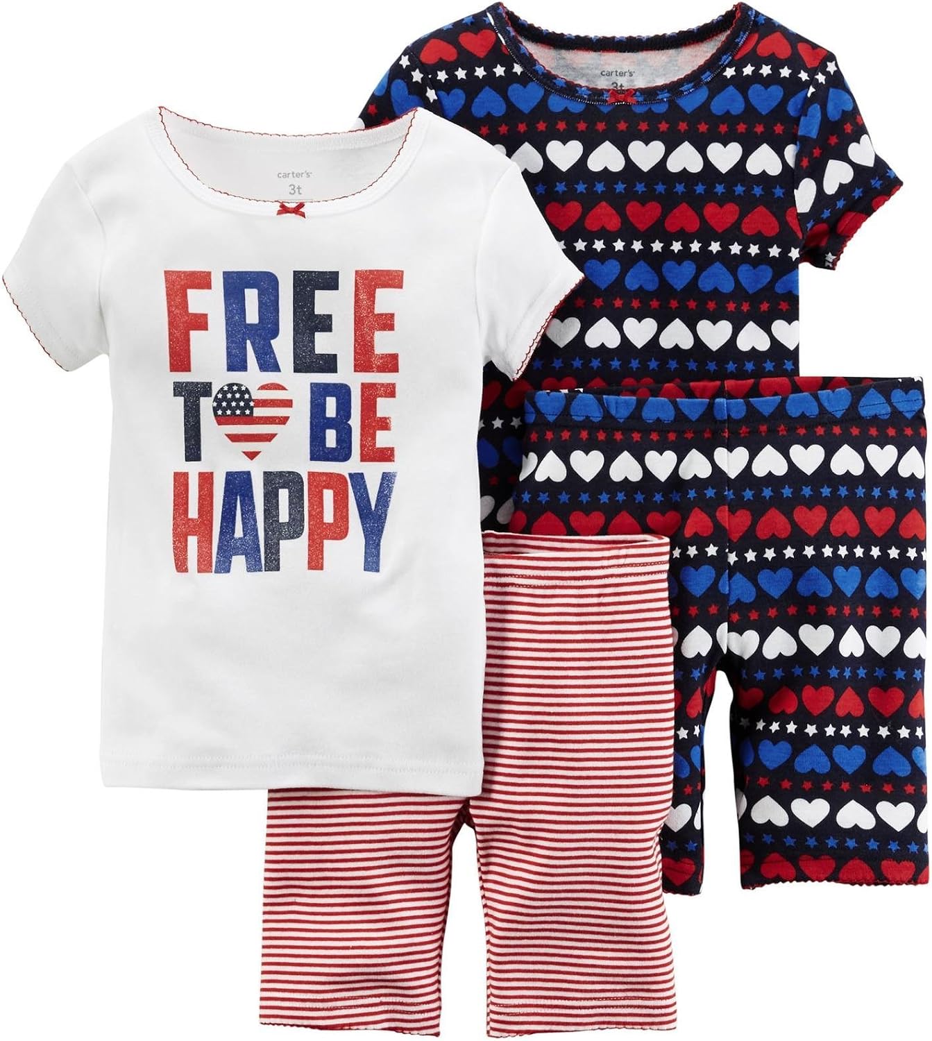 Carter's baby-girls 4-piece Snug Fit Cotton Pjs