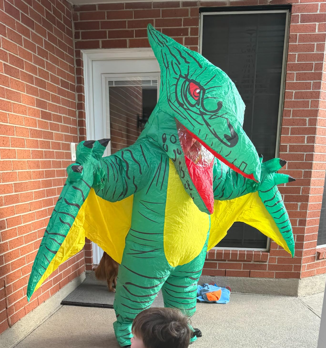 COMIN Inflatable Dinosaur Costume for Adults Blow Up Trex