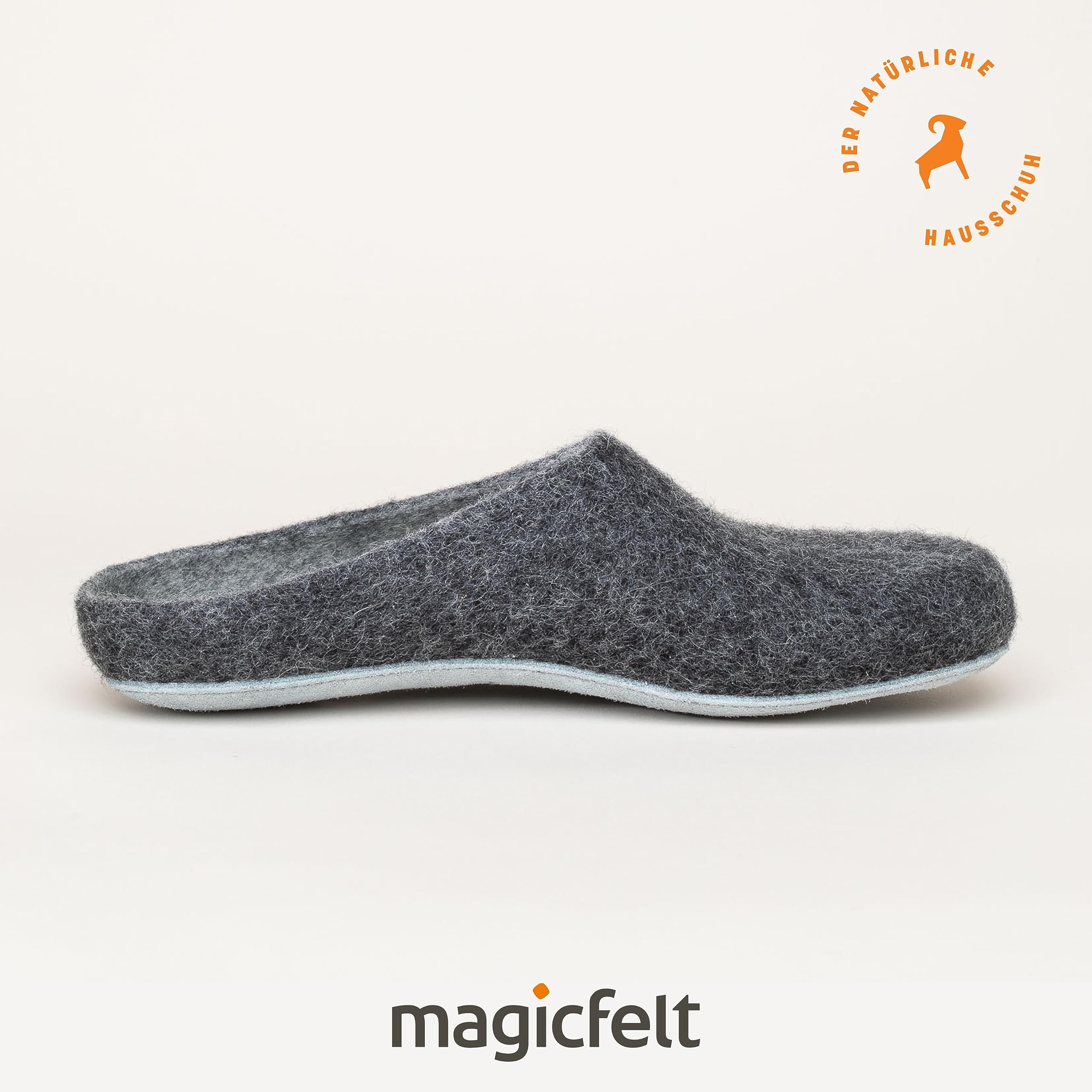 Magicfelt Filz-Hausschuh AP 701 aus 100% Merino-Wolle | Pantoffeln für Damen & Herren mit hochwertiger Ledersohle - Made in Tirol