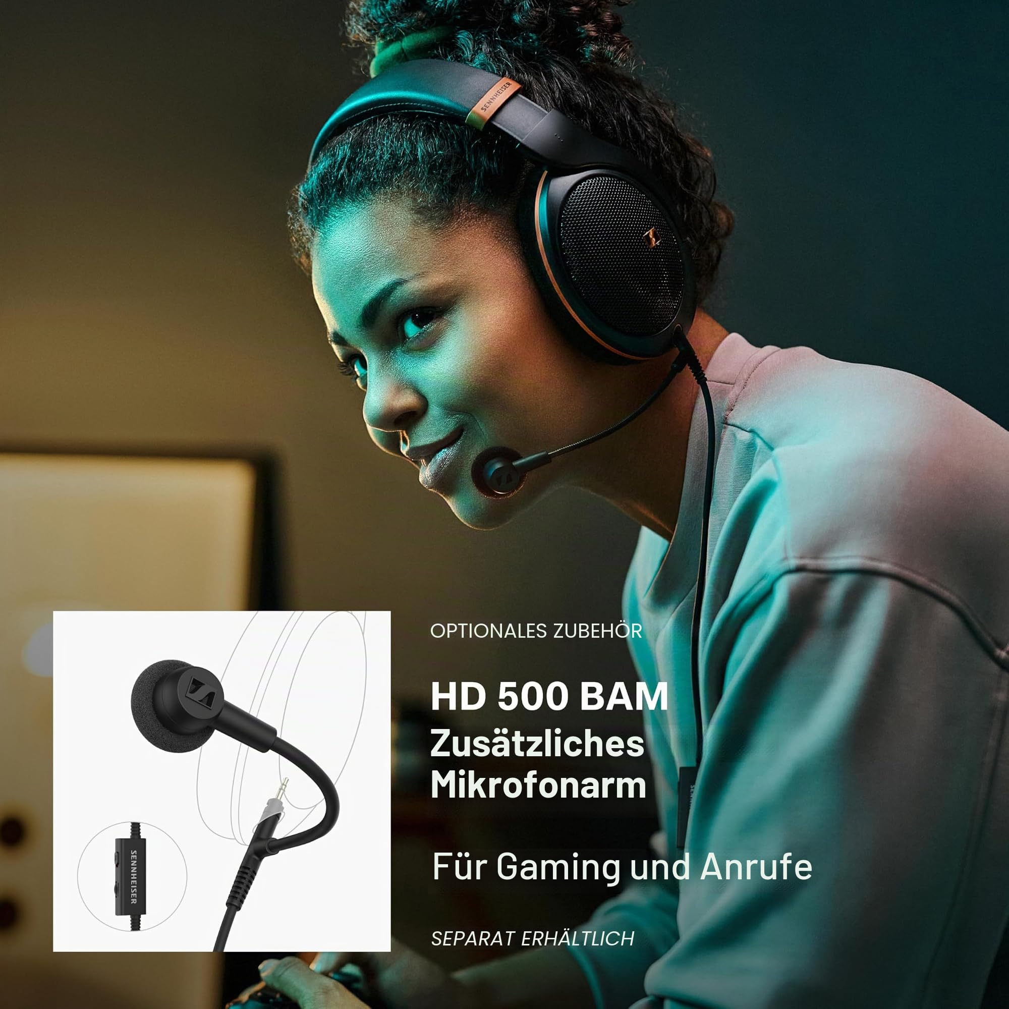 Sennheiser HD 599 SE – Offene Kopfhörer mit Premium-Design, natürlich ausbalanciertem Klang und hohem Kopfhörer mit Kabel für Musik, Gaming, Schule und Arbeit, Schwarz