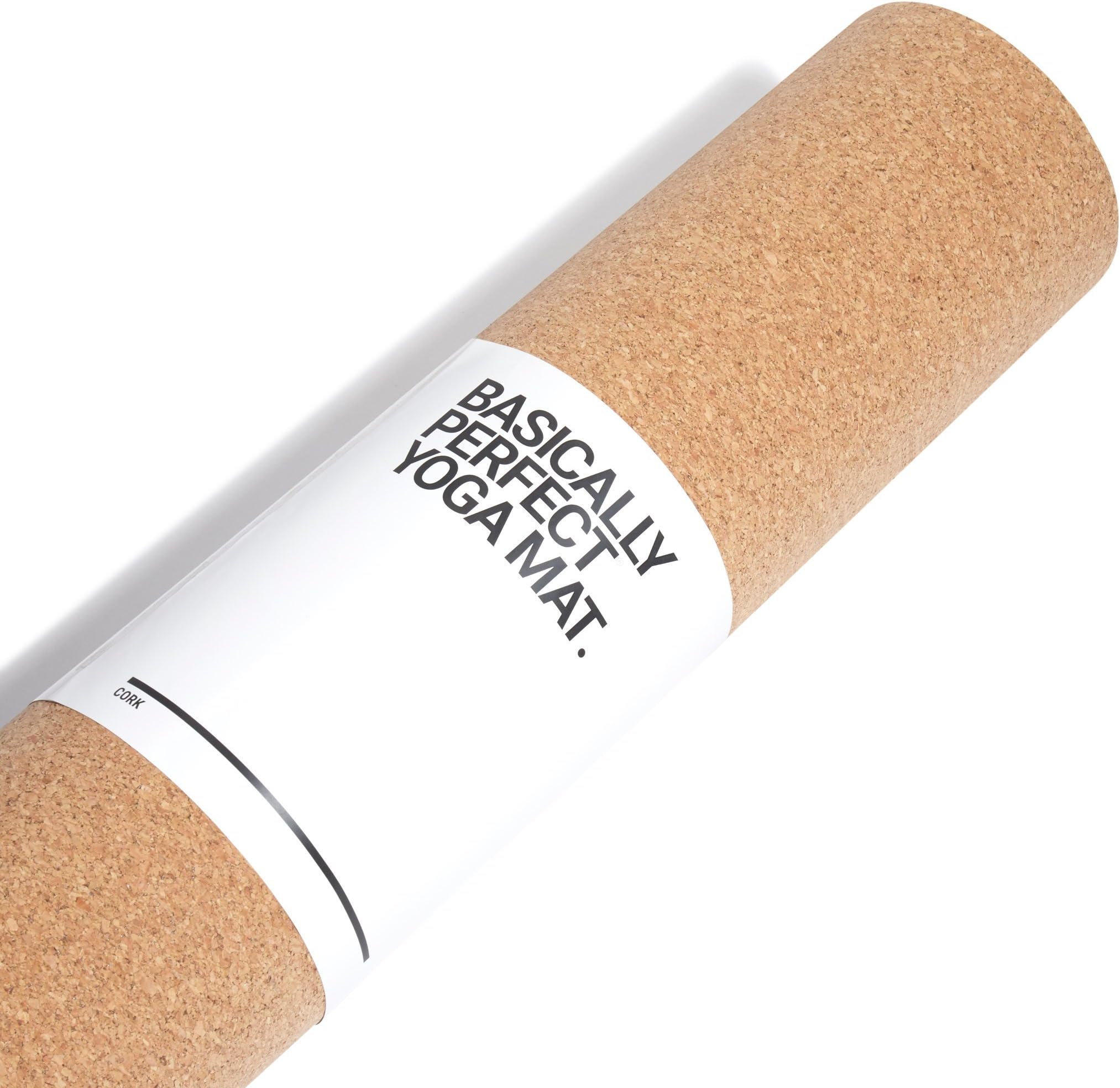 Cork Yoga Mat w/Natural Rubber, Non-Toxic, Non-Slip, Even Grippier w/Sweat at Hot Yoga, No Yoga Towel Needed, 72" x 24" x 5 mm Extra Large/Wide, Eco-Friendly