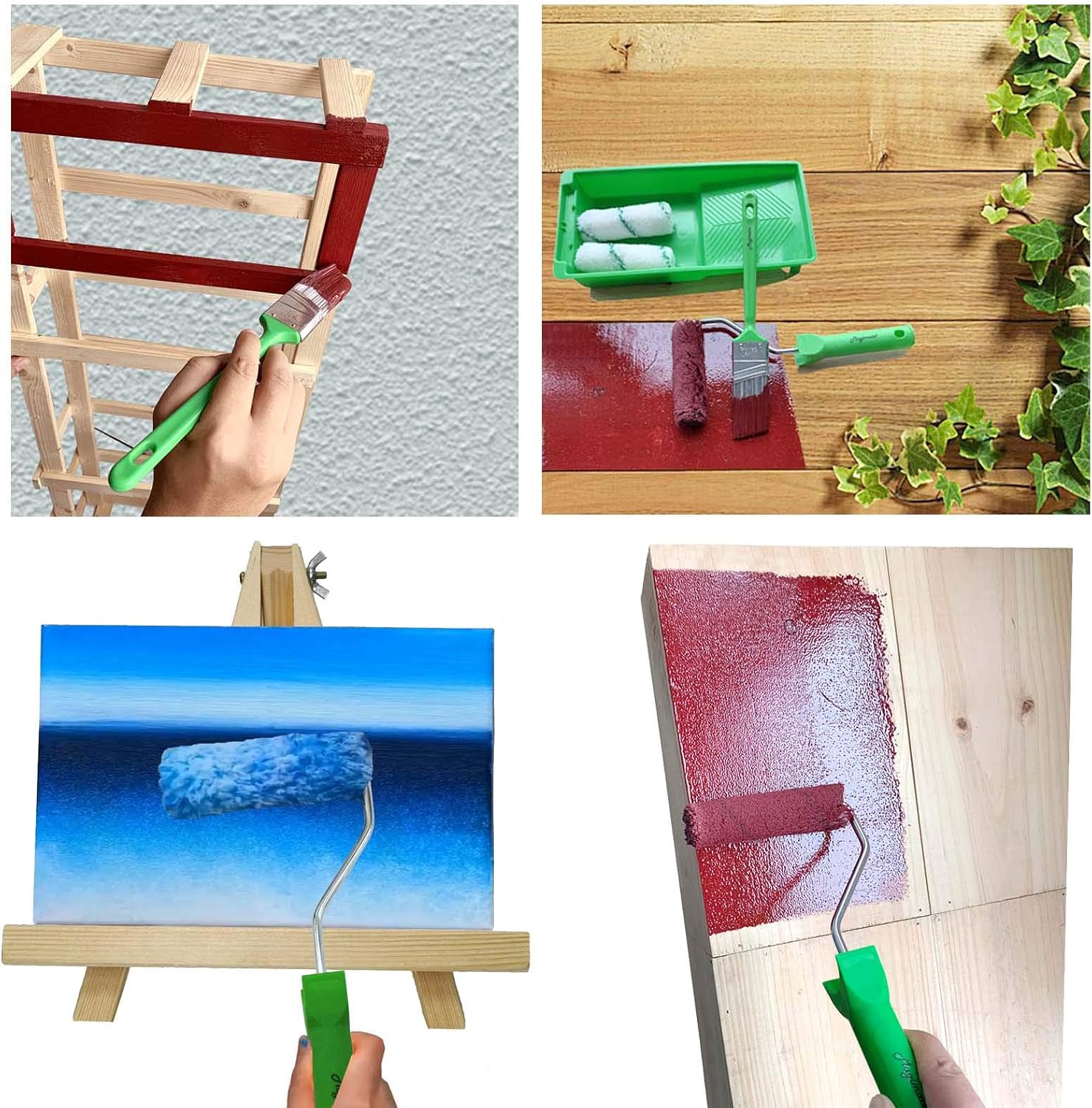 Magimate Small Paint Rollers and Tray for Quick Home Touch-ups and Minor Painting Projects (6-Pack)