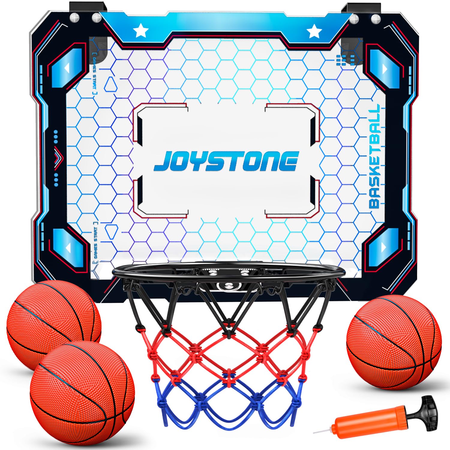 Joystone Mini Basketball Hoop Indoor,Hooks On Doors