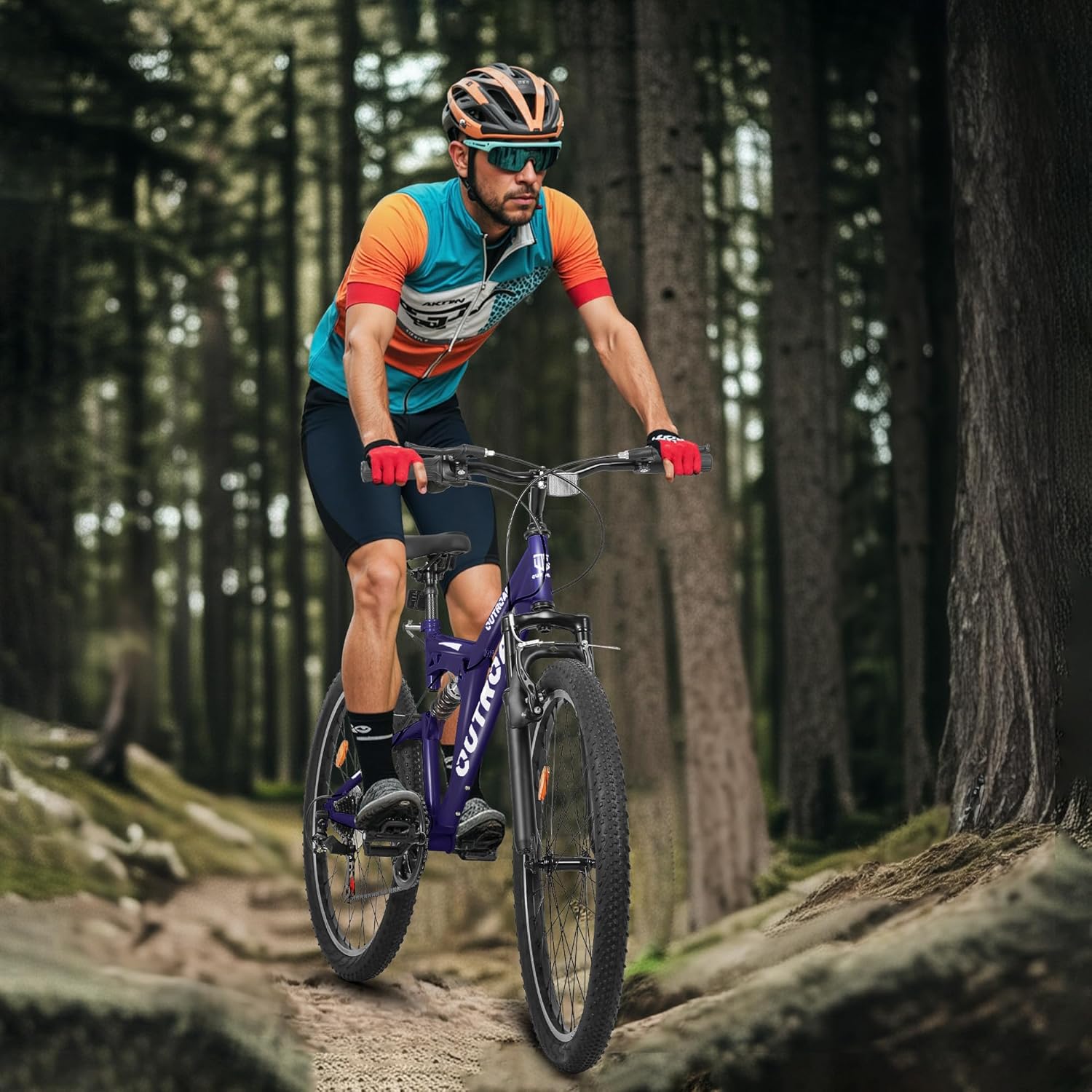Betterland 26 inch Mountain Bike,7-Speed &High-Carbon Steel Cycing Bicycles, Dual Suspension Fork for Men Women Adult