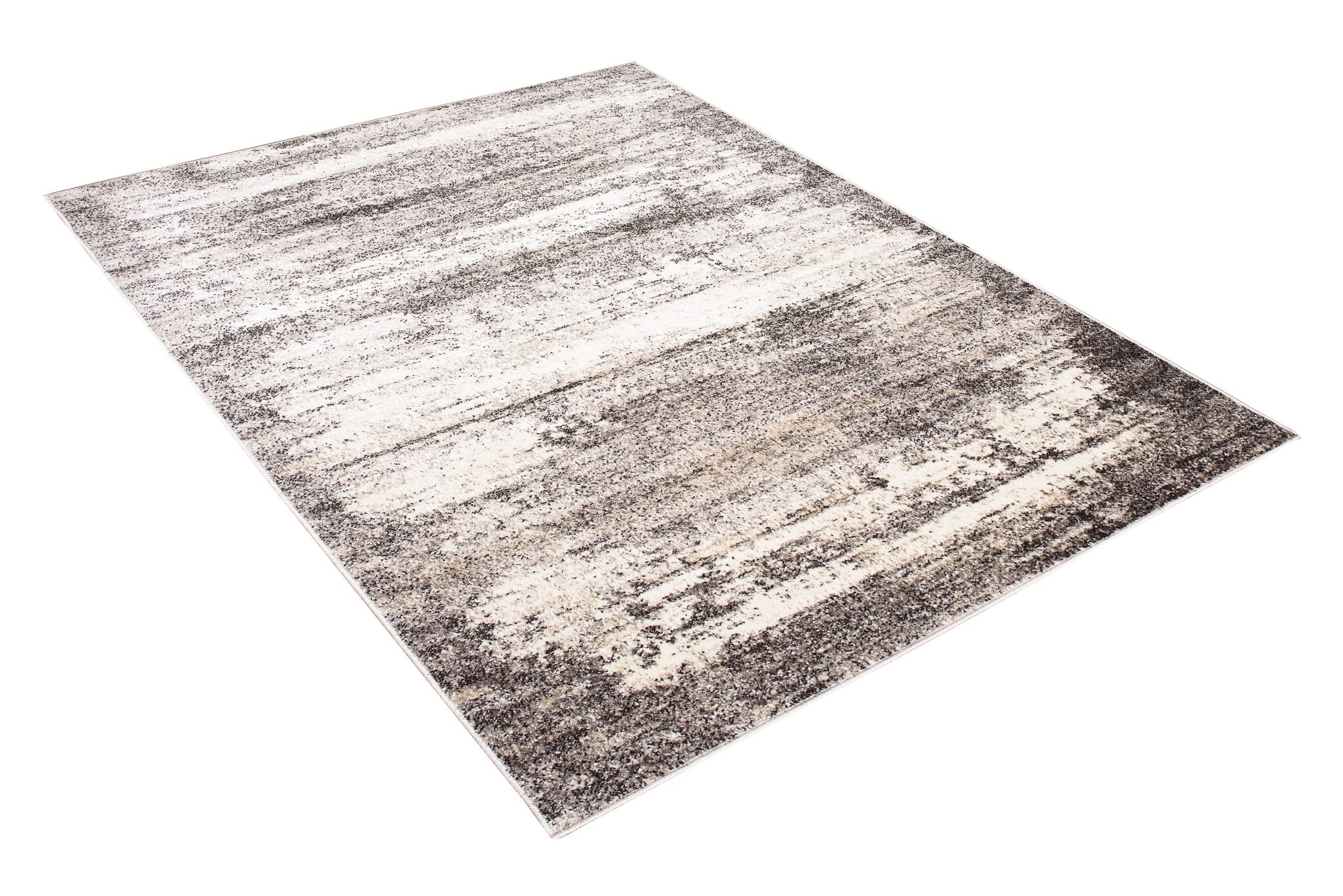 TAPISO Petra Tapis de Salon Chambre Salle à Manger Bureau Ado Design Moderne Abstrait Marron Crème Moucheté Tacheté Doux Dense Frise Poils Courts Confortable 80 x 150 cm