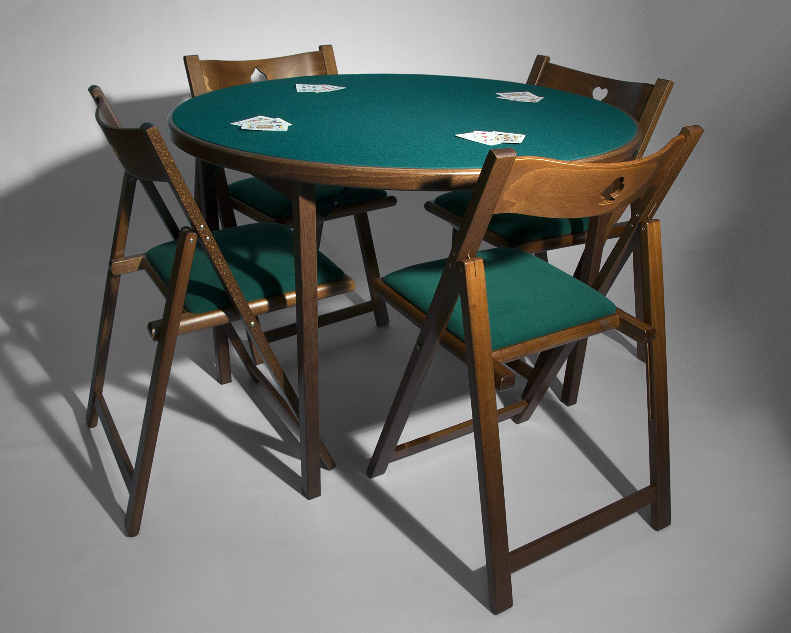 Karn, Moon Spieltisch, zusammenklappbar, Walnuss lackiert.