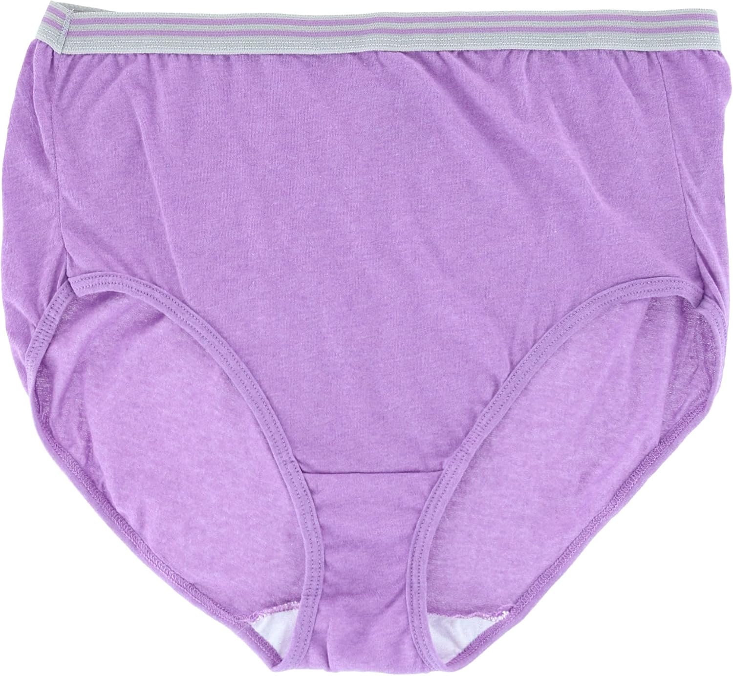 Fit for Me Womens Plus Heather Assorted Brief Underwear, 6 Pack, 9, ASSORTED - Image 3