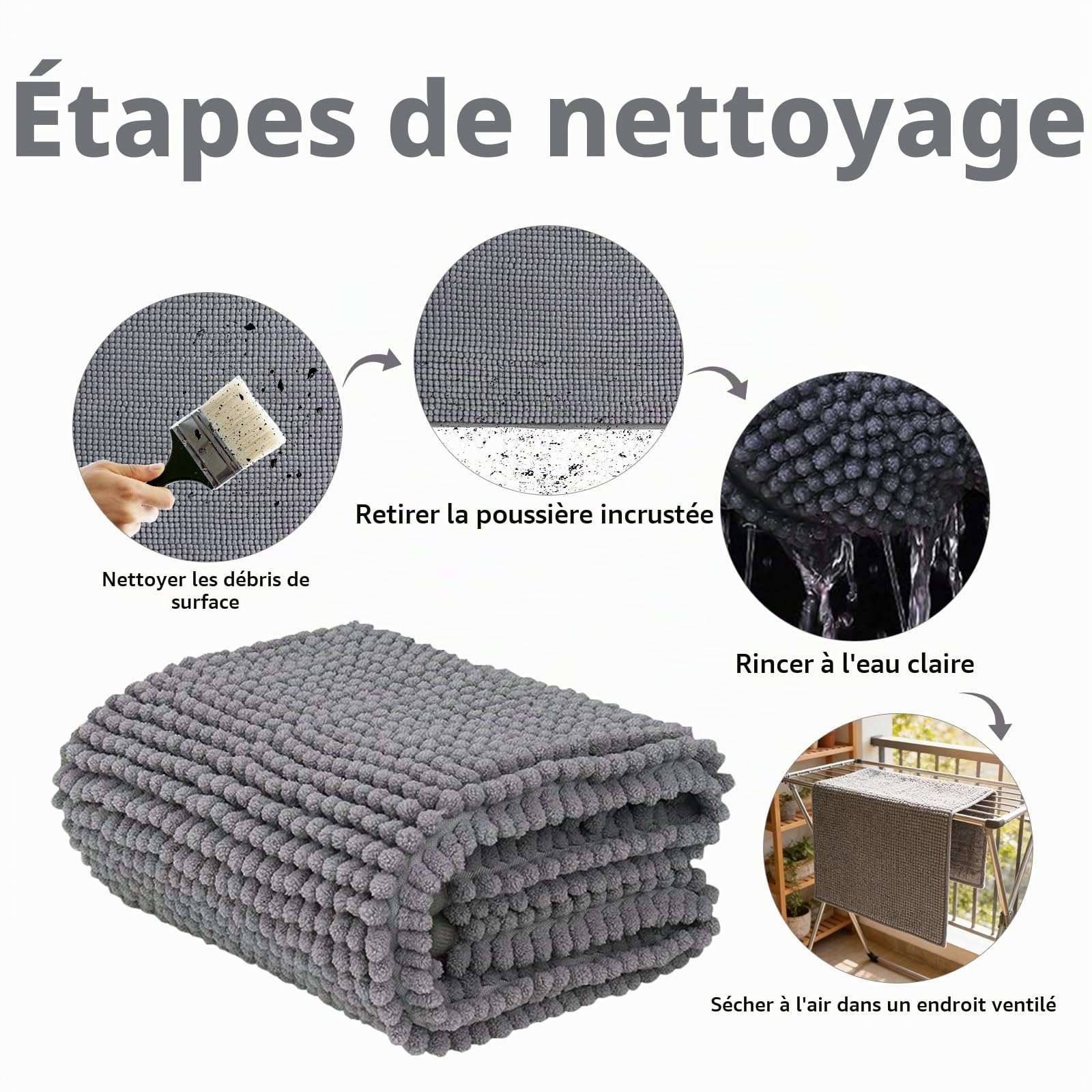Guinea Pig Cage Liner: 2 Pièces 60x40cm Tapis de Cage pour Cochon d'Inde Imperméable Lavable Réutilisable Absorbant Antidérapant Convient aux Cochons d'Inde, Lapins, Hamsters Gris