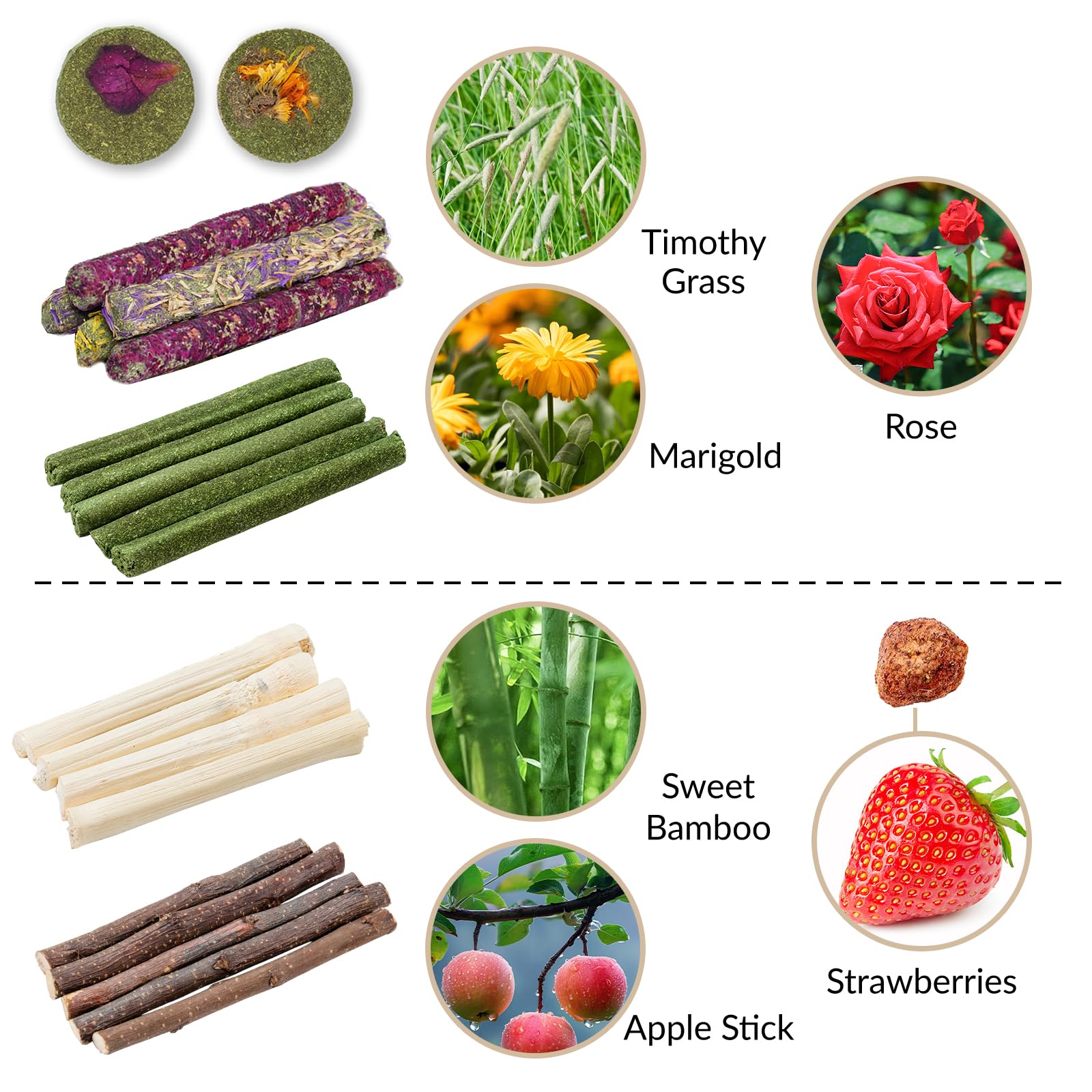 45 PCS Hamster Chew Toys, Natural Boredom Relief and Teeth Trimming Toys to Prevent Dental Overgrowth and Relieve Stress, for Syrian Dwarf Hamsters, Fancy Rats, Mice, Gerbils, Omnivorous Pocket Pets - image 3